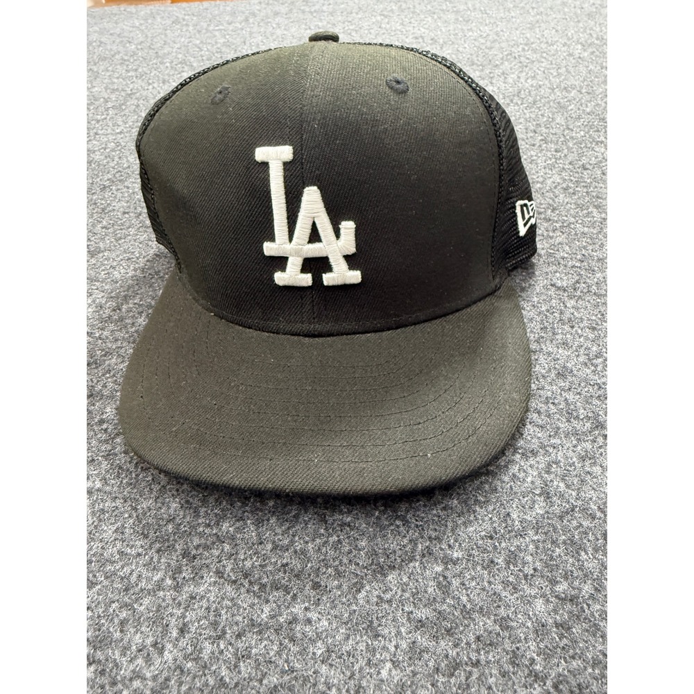 LA Dodgers Trucker Hat‎ New Era 9FIFTY OSFM Black Snapback MLB Cap